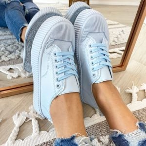 Sneakers Delia skate ginniche particolari con zeppa in gomma