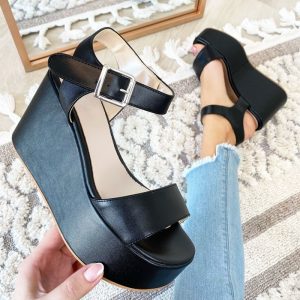 Zeppe Trinka sandali alti 10 cm platform zatteroni con cinturino
