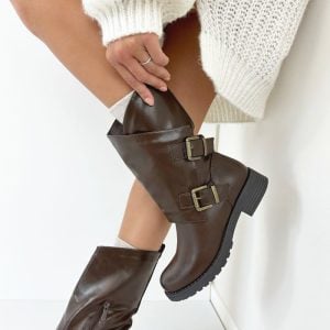 Bikers Noor stivaletti bassi eco pelle con fibbie