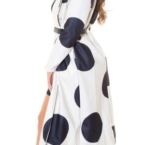 cappotto-lungo-elegante-con-cintura-in-vita-beige-a-pois-de-caro-abbigliamento-9