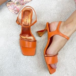 Sandali eleganti Fuenti vera pelle tacco alto a clessidra