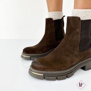 Stivaletti Lemuni anfibi con elastici ed applicazioni oro