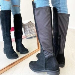 Stivali bassi Roberts vera pelle scamosciati retro elasticizzato