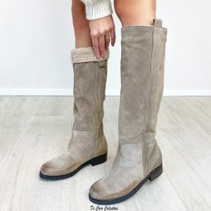 Stivali bassi Carrie vera pelle con pelliccia interna