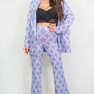 Tailleur Eloisa completo pantaloni flare e giacca elasticizzati