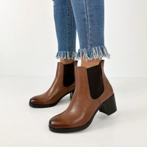 Tronchetti Cocon vera pelle con tacco comodo alto 6 cm