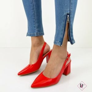 Décolleté Camila slingback a punta con tacco largo