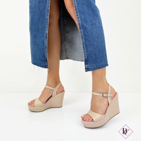 zeppe alte eco pelle nude de caro calzature 3